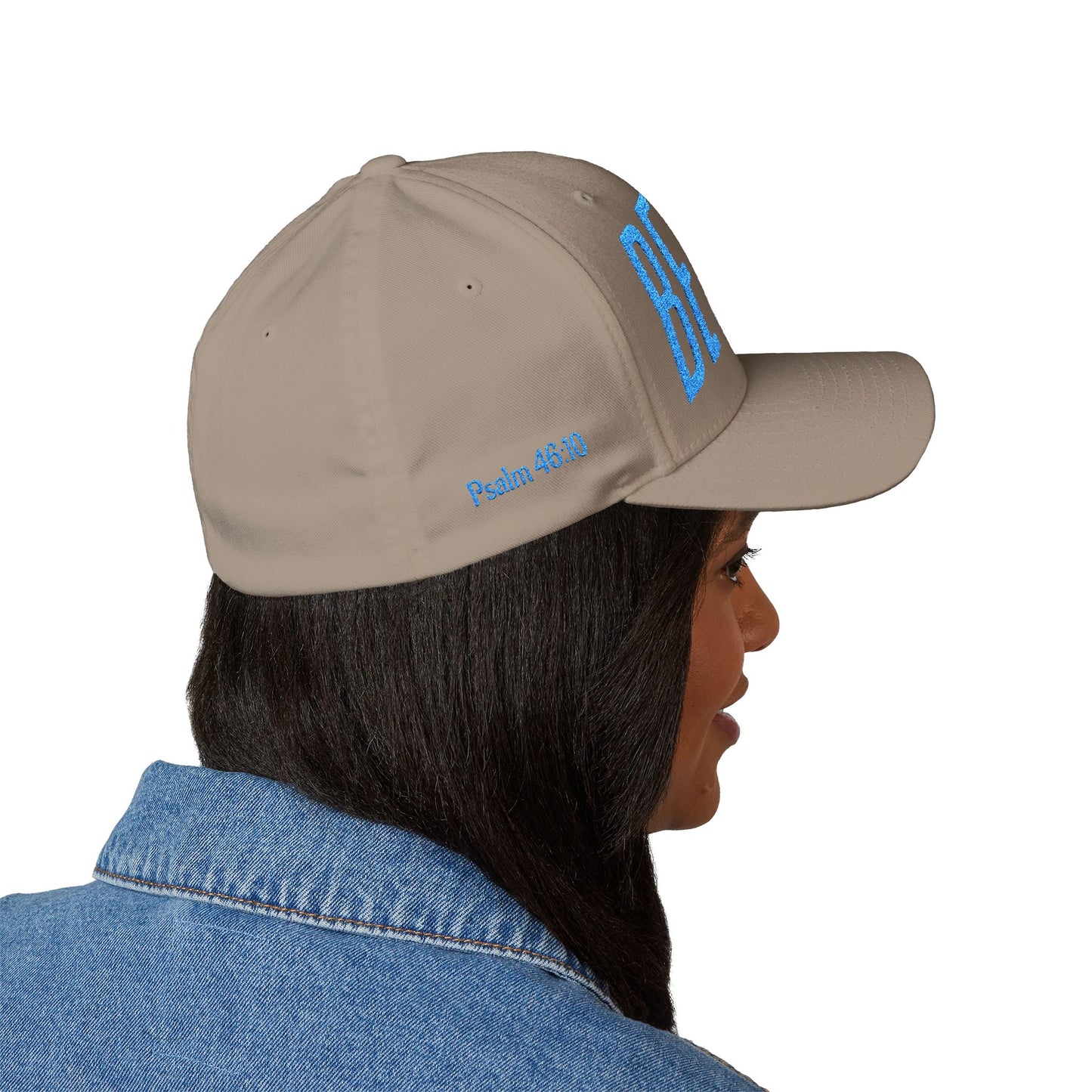 Embroidered 'BE STILL' Baseball Cap — White Relaxation Hat