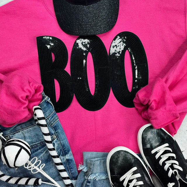 Sequin BOO Sweatshirt