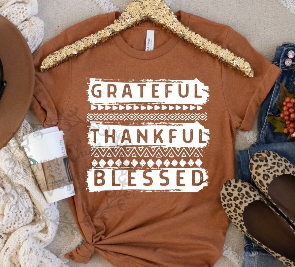 Grateful, Thankful, Blessed Tee