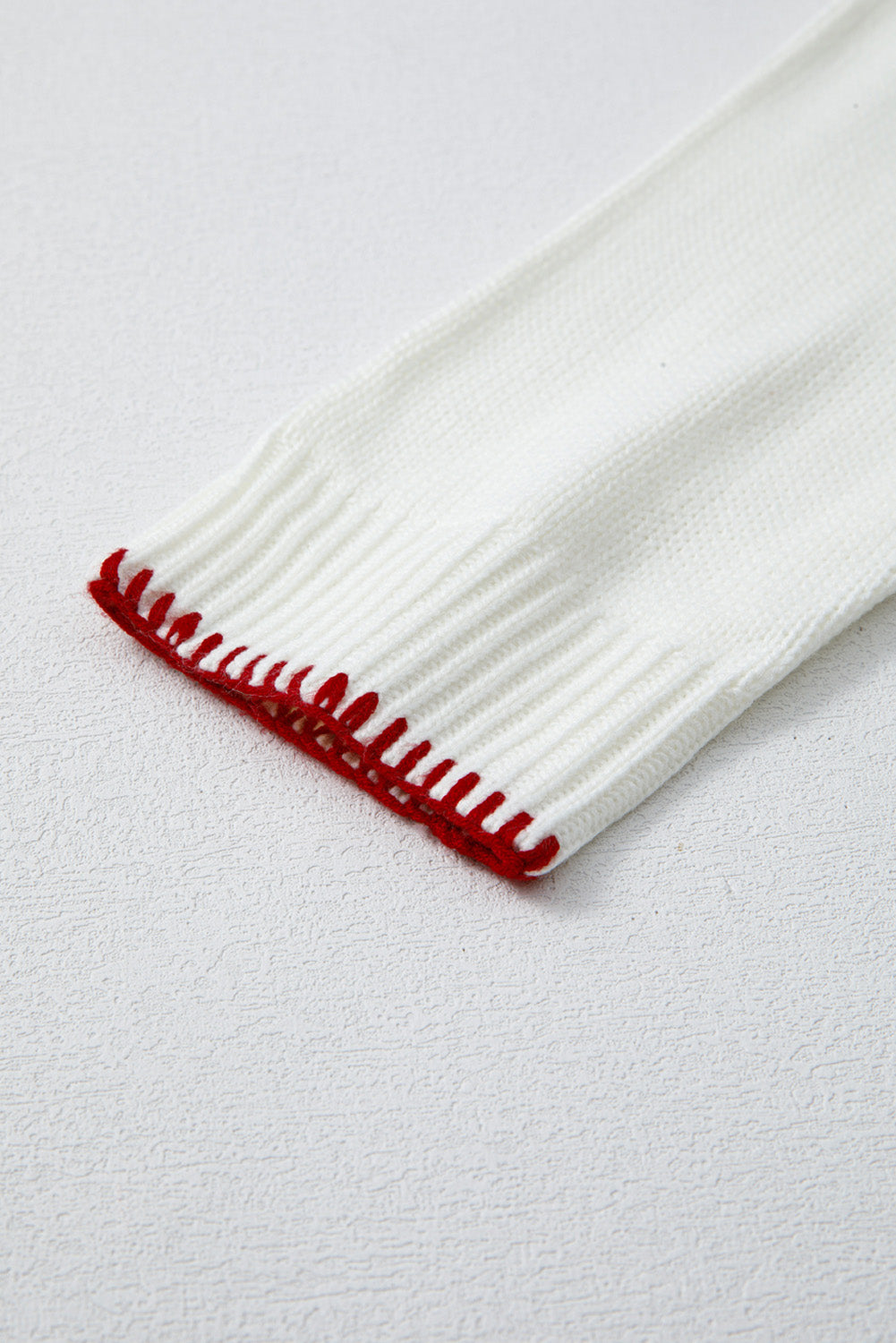 White Sweet Bow Long Sleeve Knit Sweater
