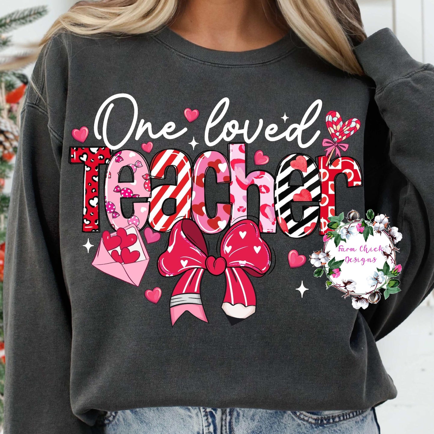 One Loved Teacher Personalized Sweatshirt