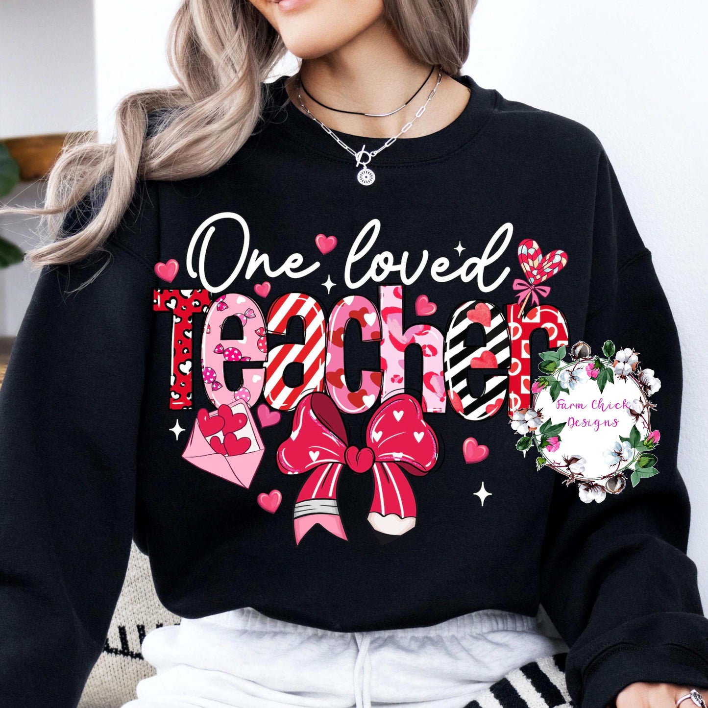 One Loved Teacher Personalized Sweatshirt