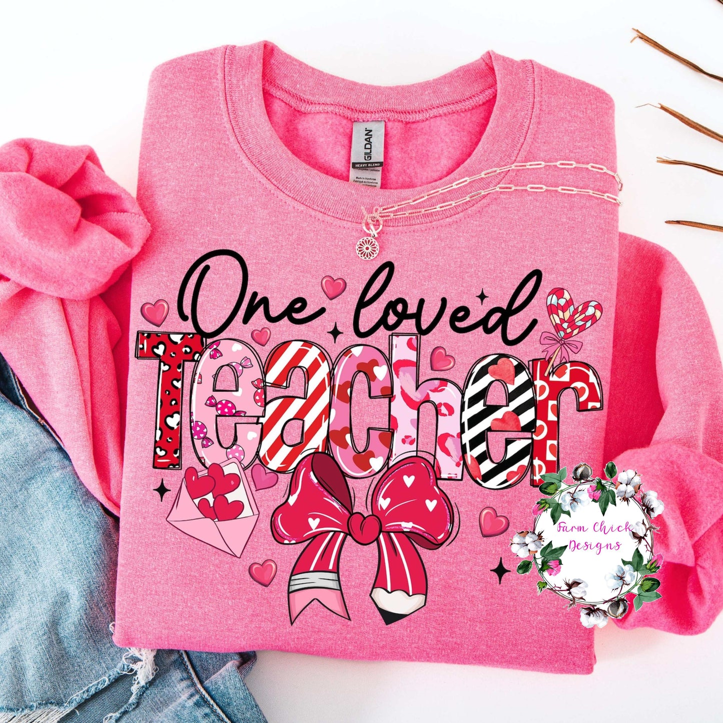 One Loved Teacher Personalized Sweatshirt