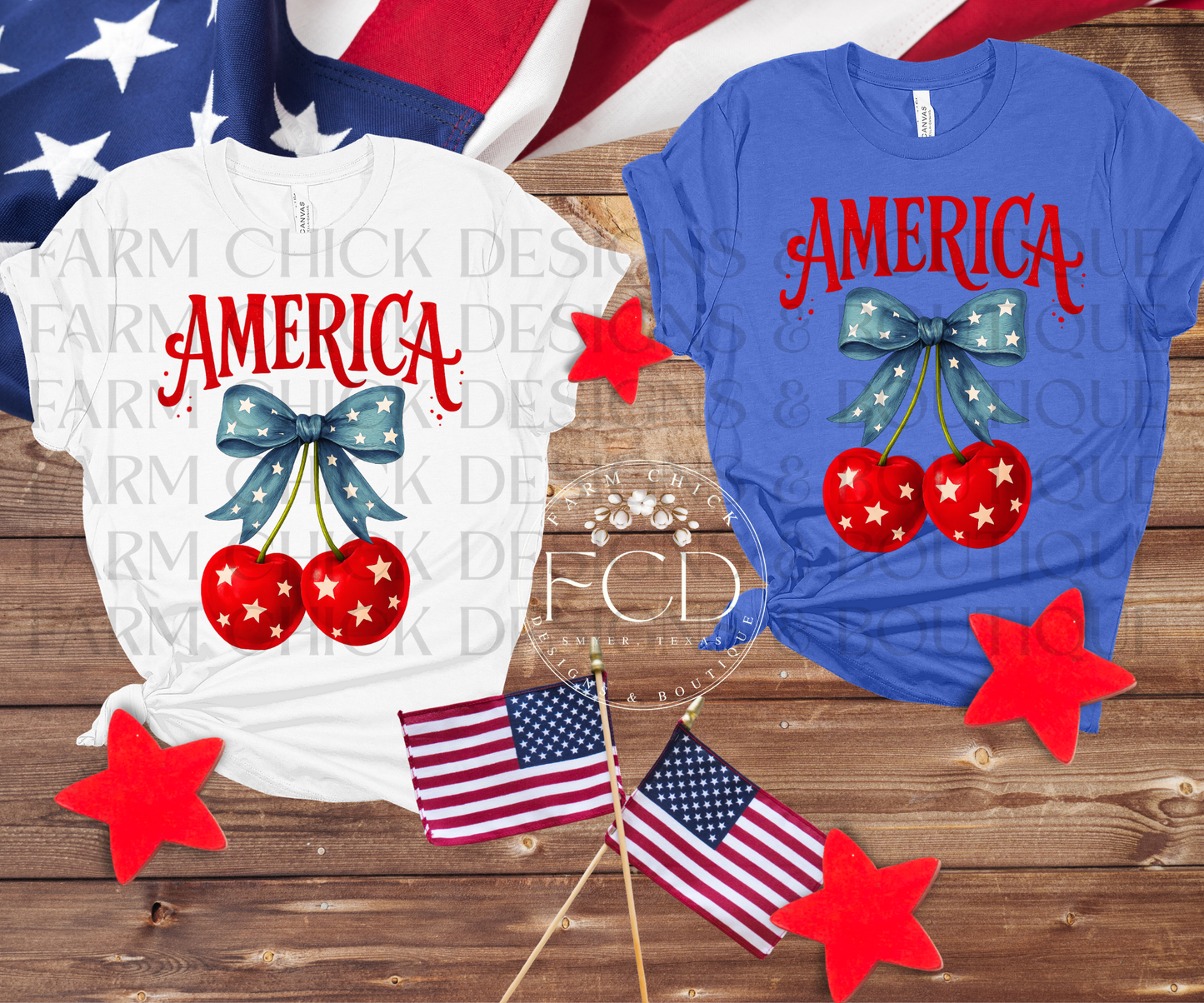 AMERICA CHERRY COQUETTE TEE