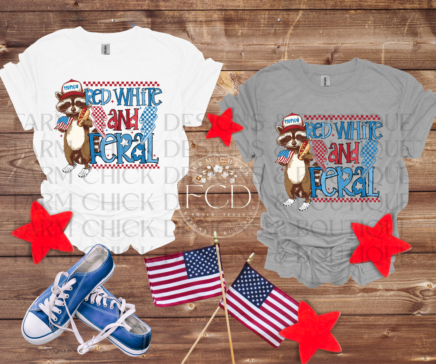 Red White & Feral Toddler and Youth sizes