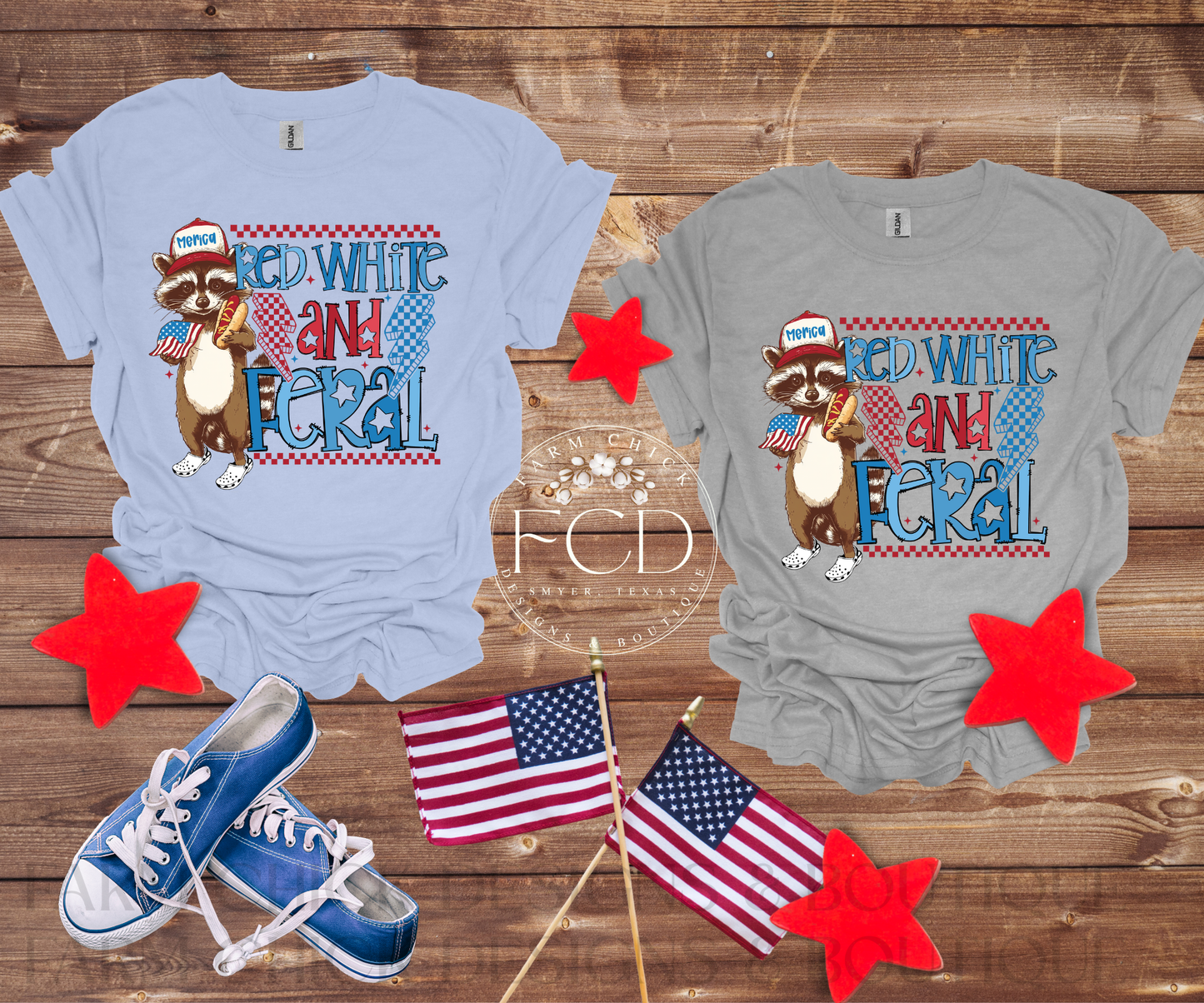 Red White & Feral Toddler and Youth sizes