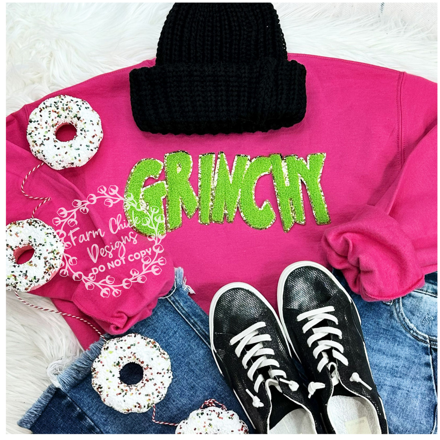 GRINCHY PATCH SWEATSHIRT