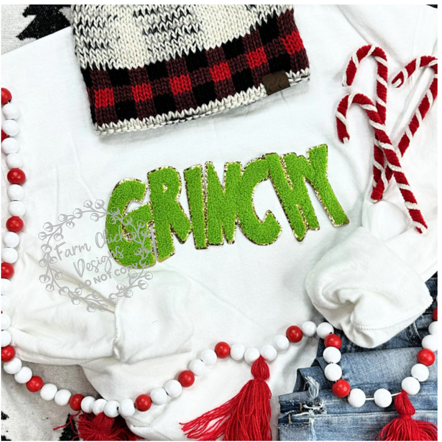 GRINCHY PATCH SWEATSHIRT