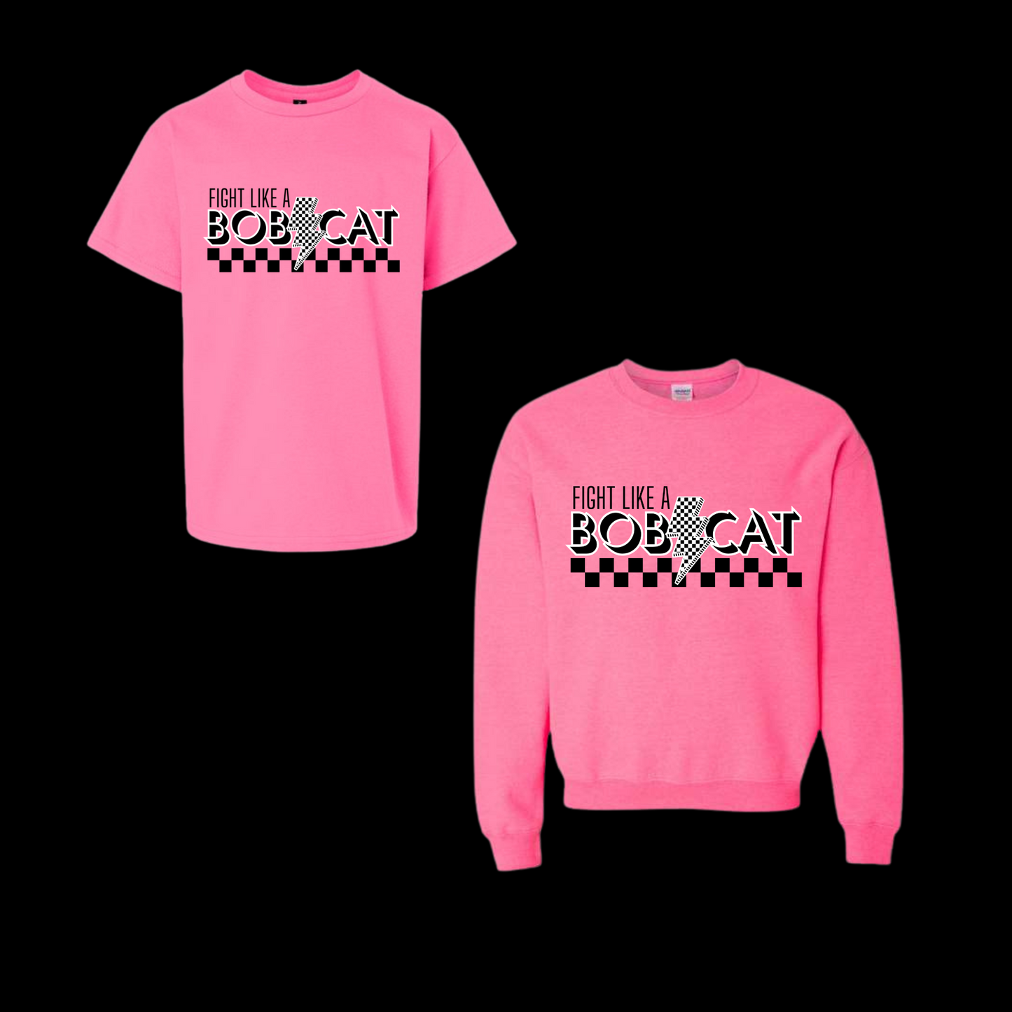 ADULT FIGHT LIKE A BOBCAT (PINK OUT)