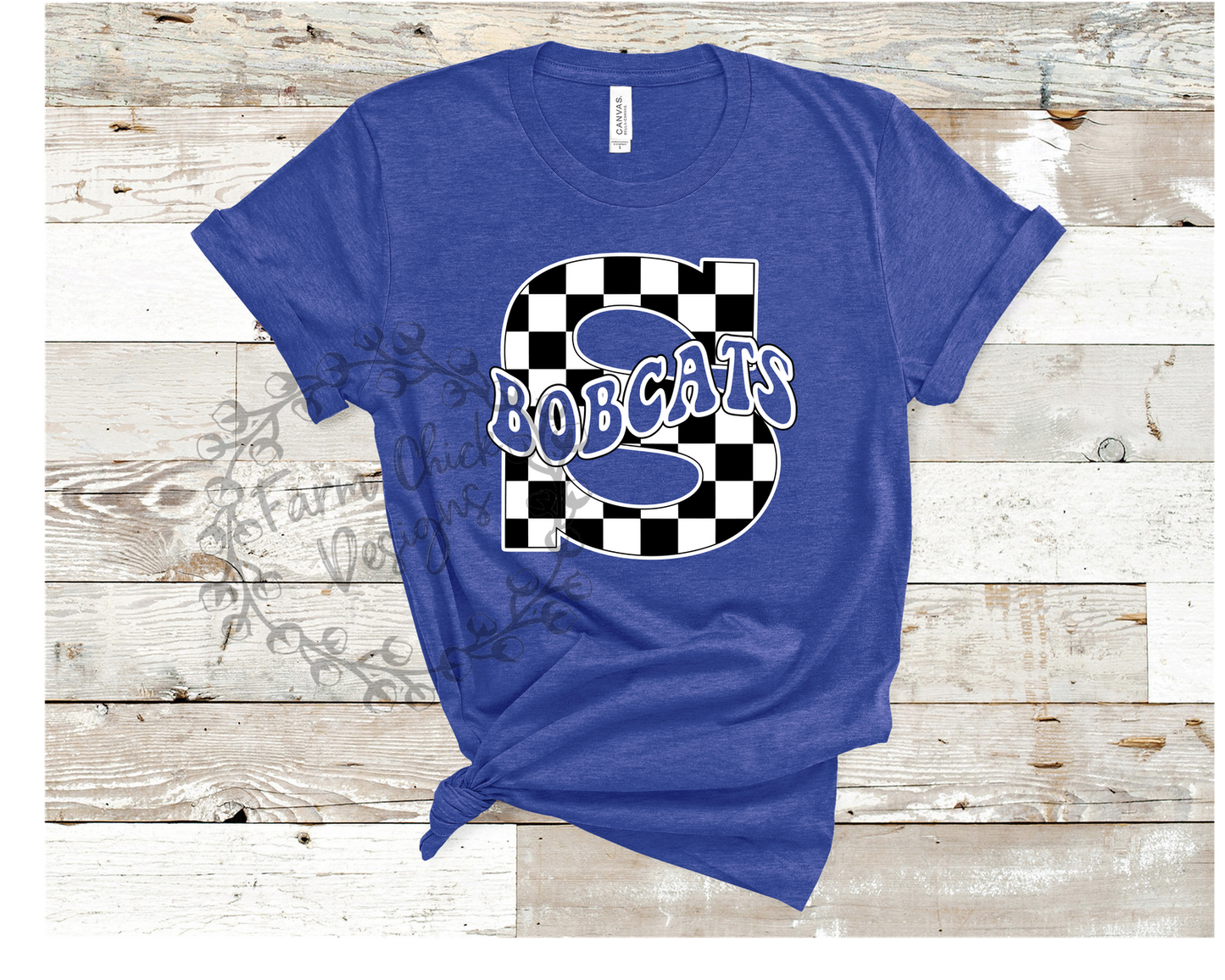 Checkered Mascot Spirit Tee