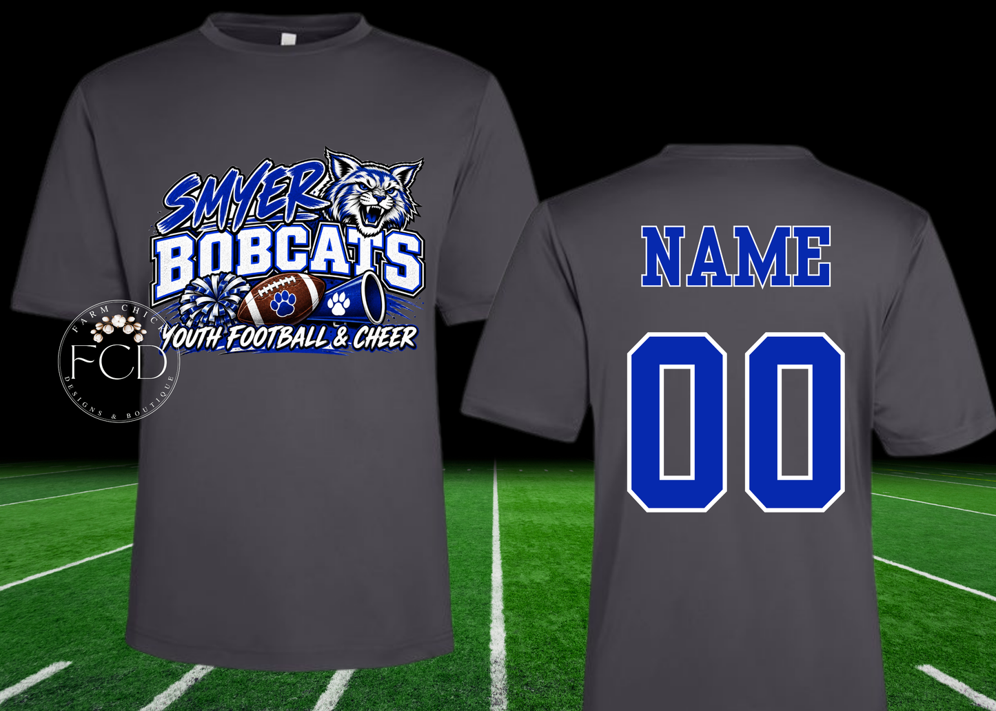 SMYER YOUTH FOOTBALL AND CHEER DRI FIT PERFORMANCE TSHIRT