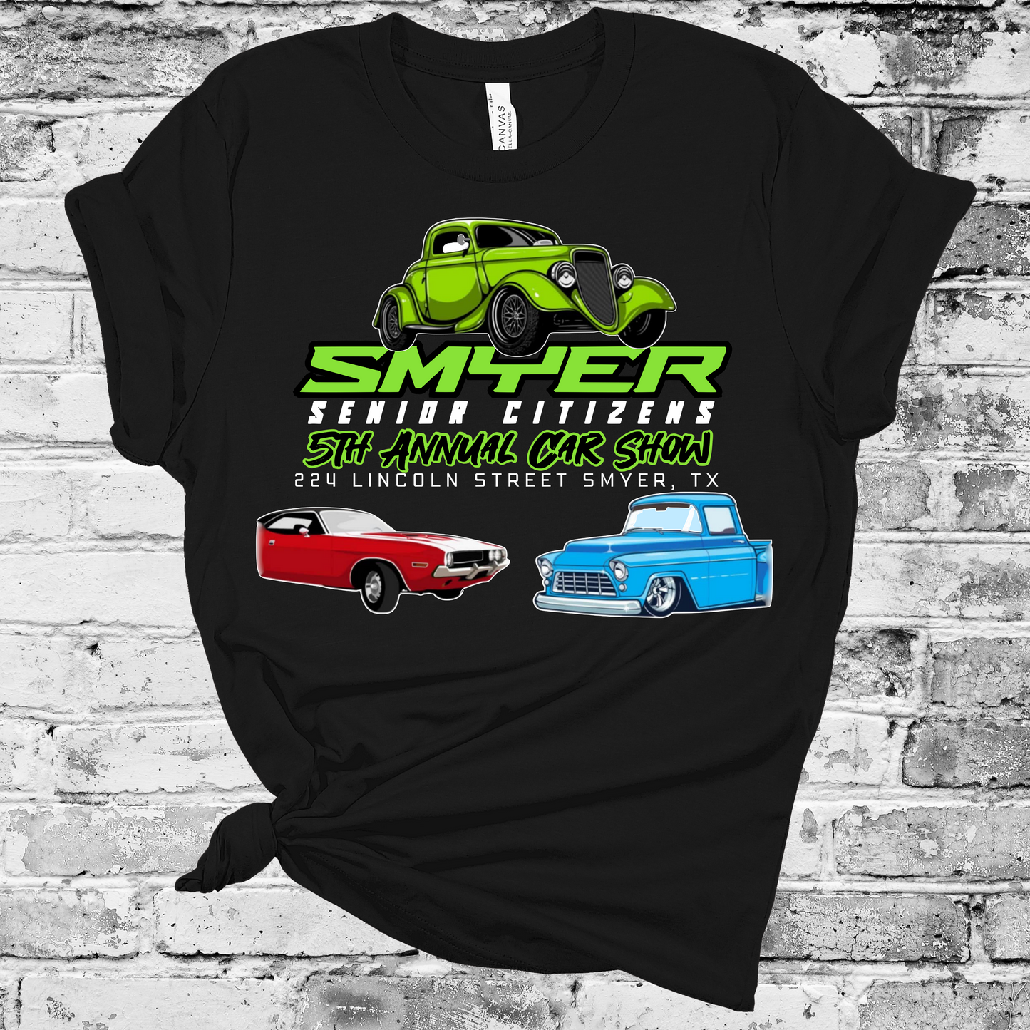 Smyer Senior Citizen's Car Show Bella Canvas Tshirt