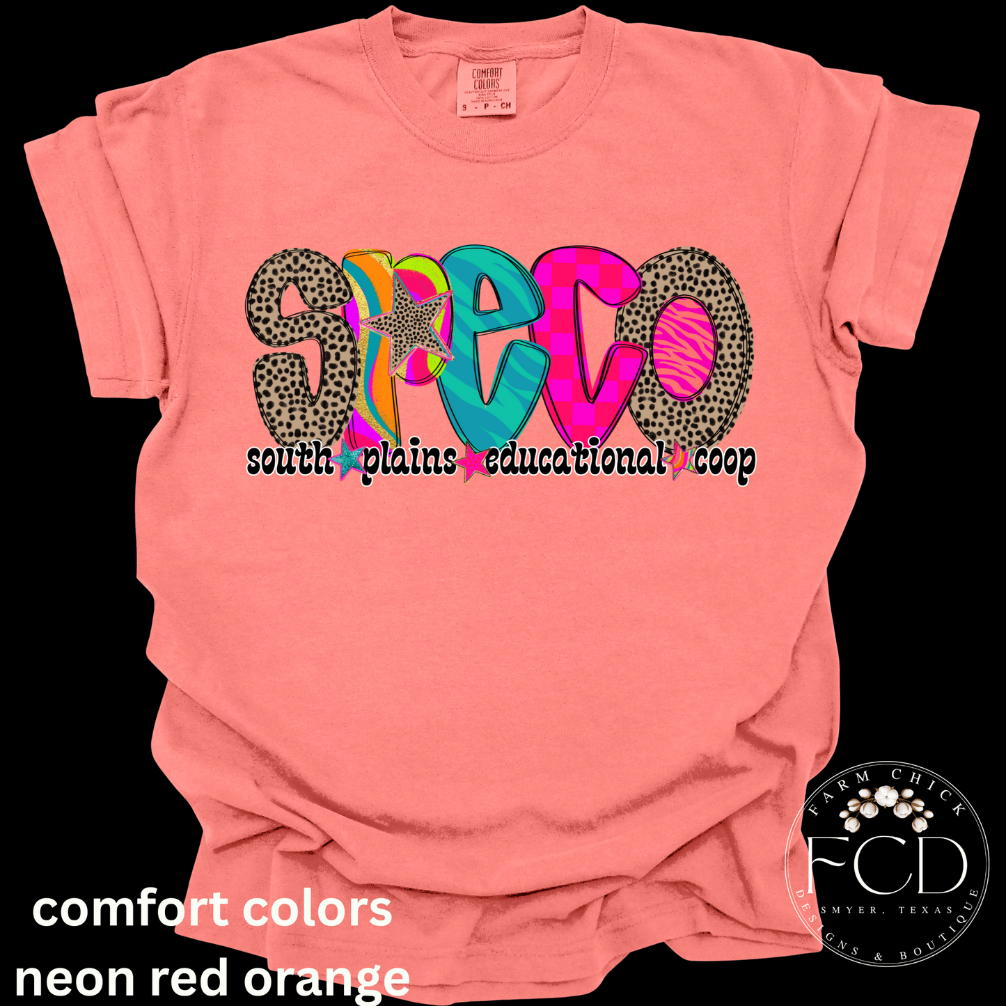 BRIGHT AND FUNKY SPECO COMFORT COLORS TEE