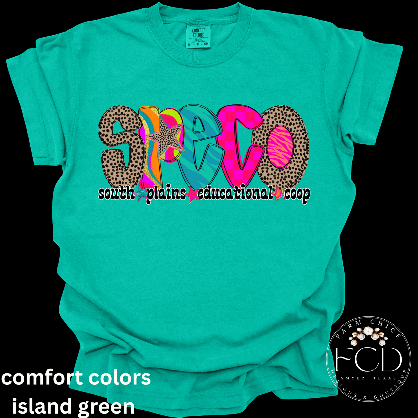 BRIGHT AND FUNKY SPECO COMFORT COLORS TEE