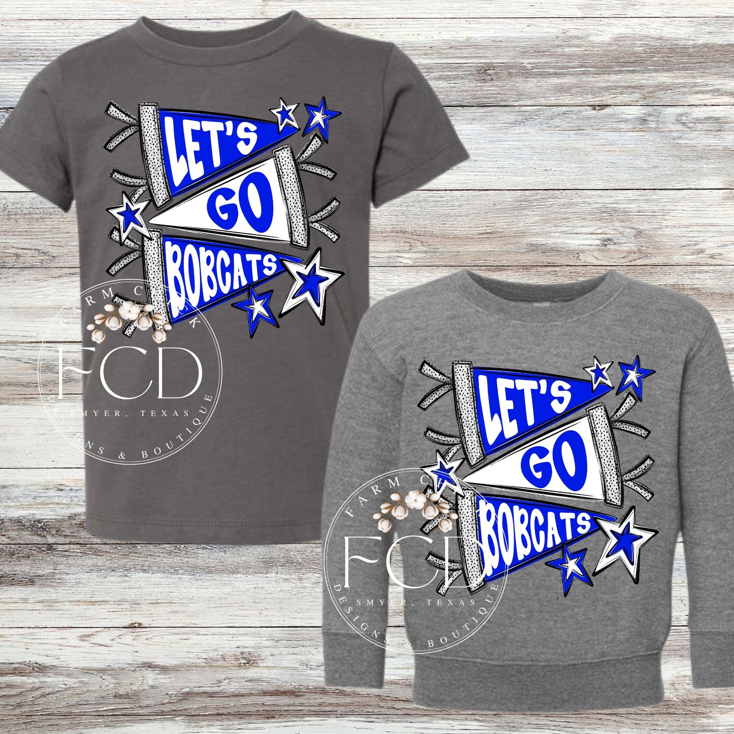 CUSTOM LETS GO MASCOT TODDLER TEES AND SWEATSHIRTS
