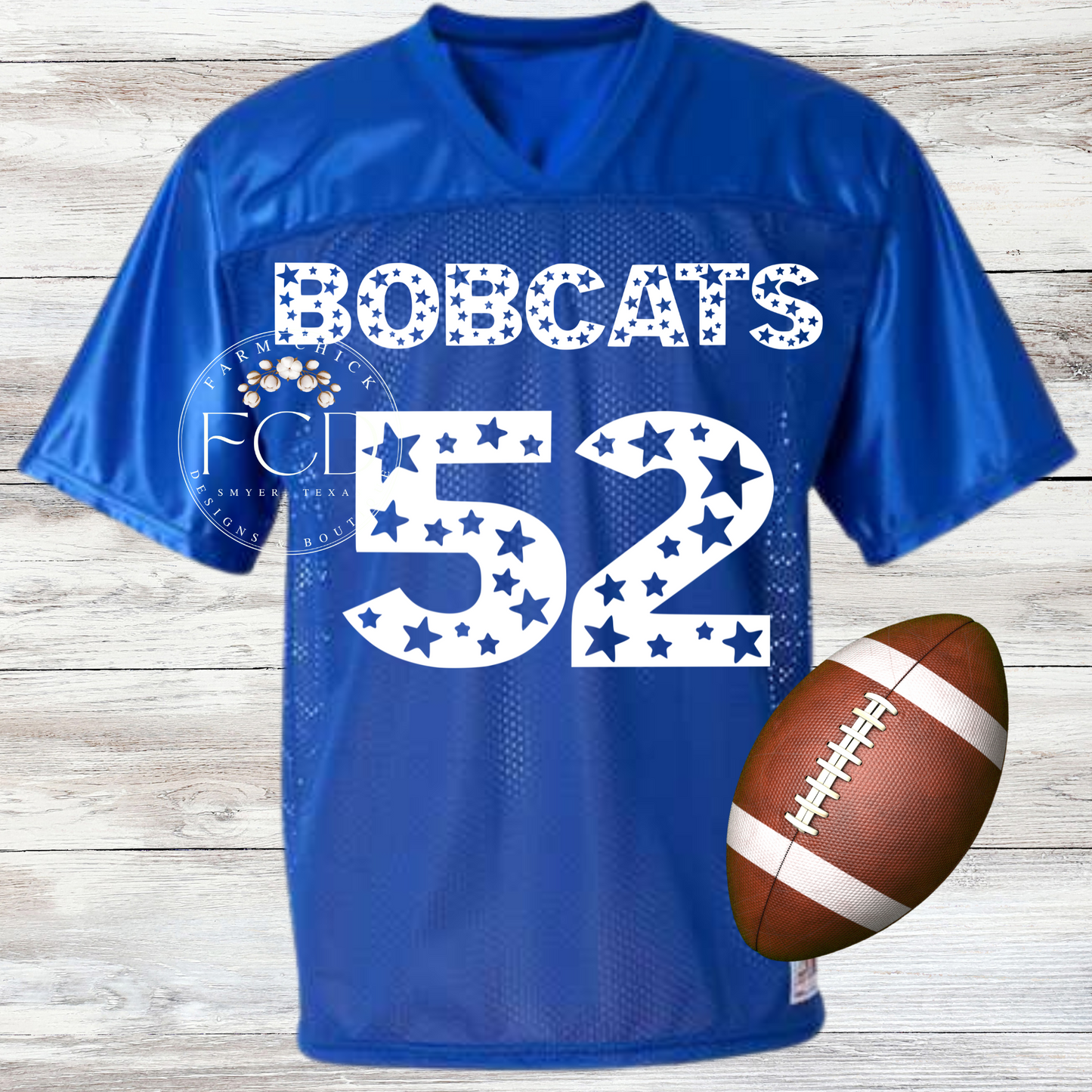 CUSTOM STAR FONT FOOTBALL JERSEY