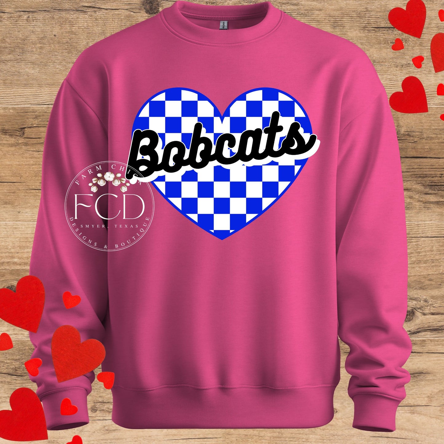 Custom Checkered Heart Mascot