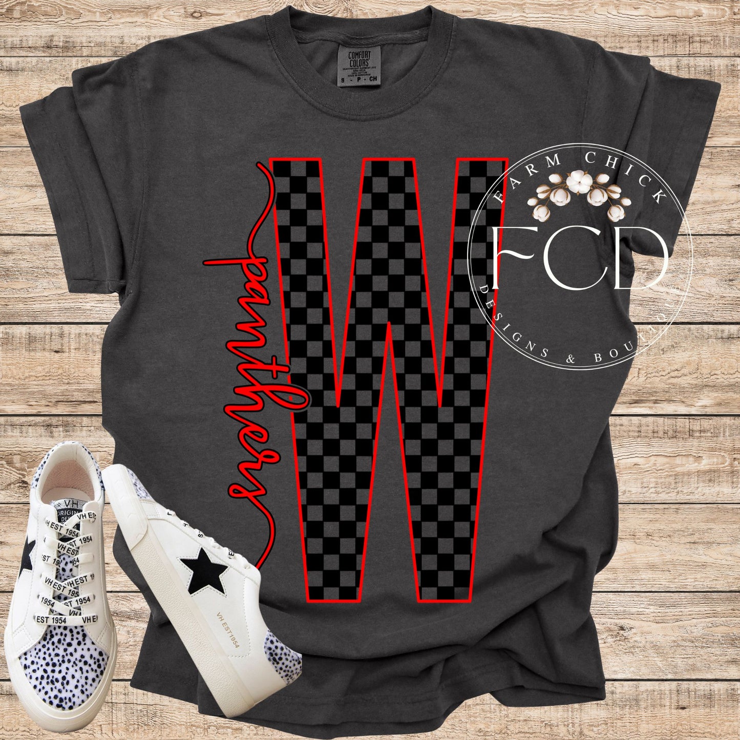 CUSTOM CHECKERED MASCOT TSHIRT