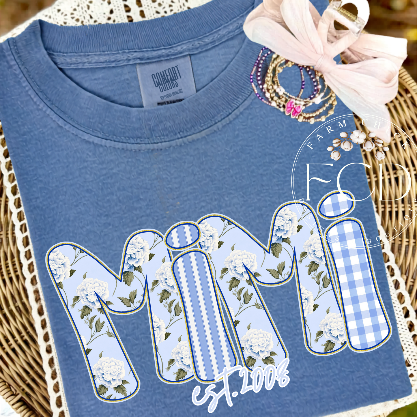 Custom Mother's Day Hydrangea Graphic Tee