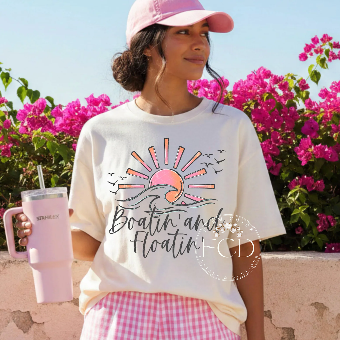 Boatin' and Floatin' Comfort Colors Tee