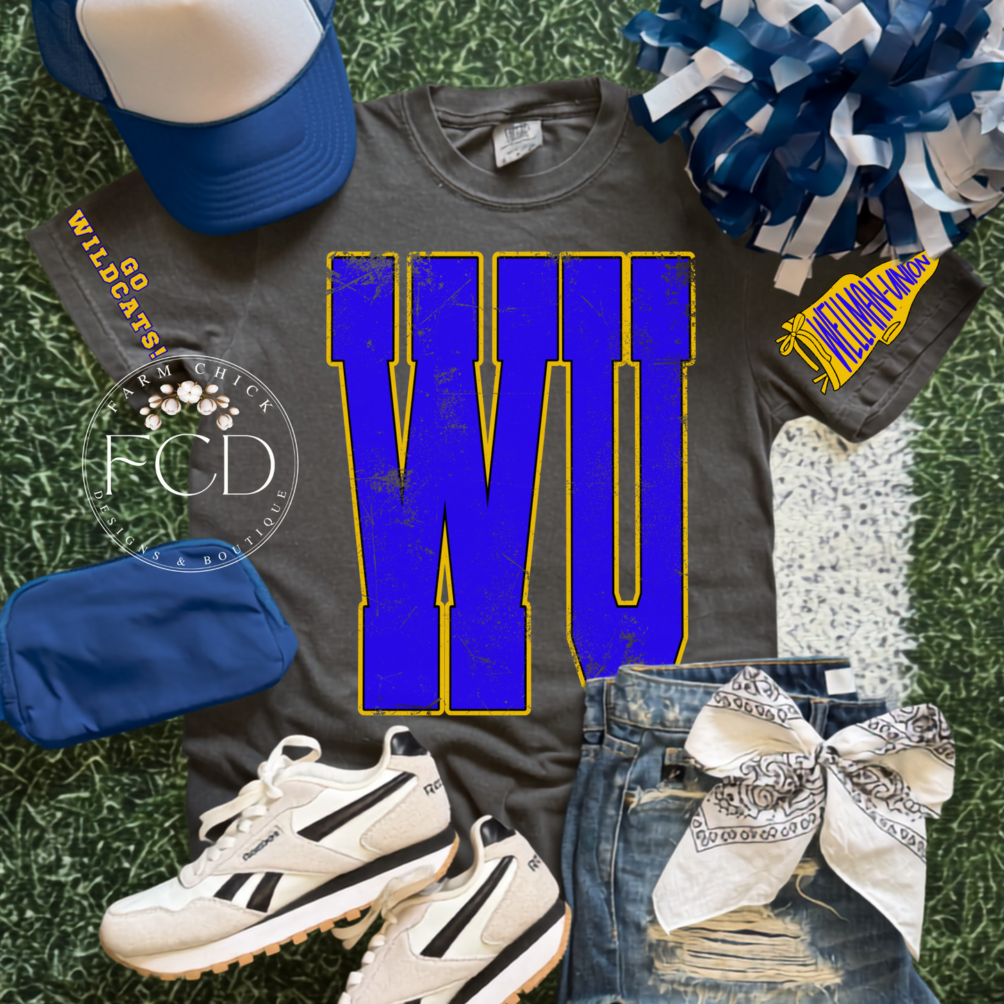 Go Wildcats Wellman-Union School Spirit Tee