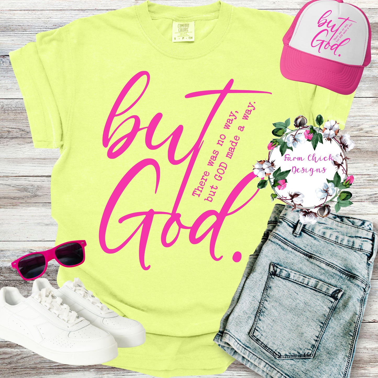But God. Neon Tee