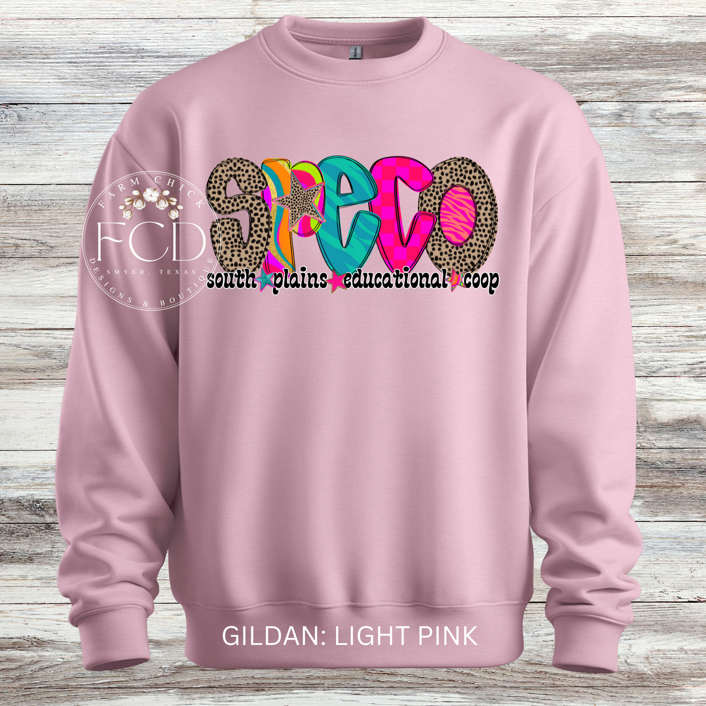Bright and Funky SPECO crewneck sweatshirt