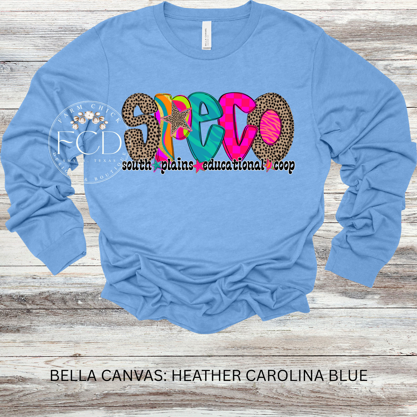 Bright and Funky SPECO Long Sleeve Bella Canvas Tee