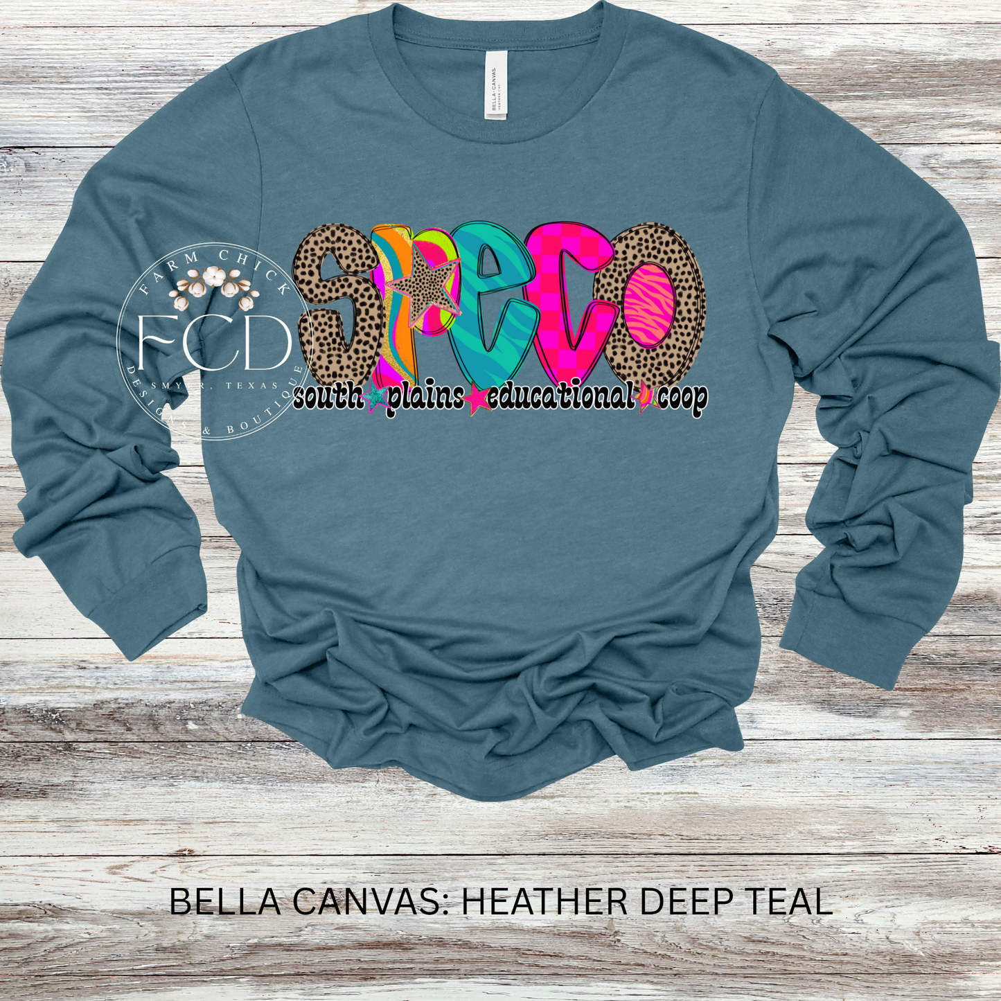 Bright and Funky SPECO Long Sleeve Bella Canvas Tee