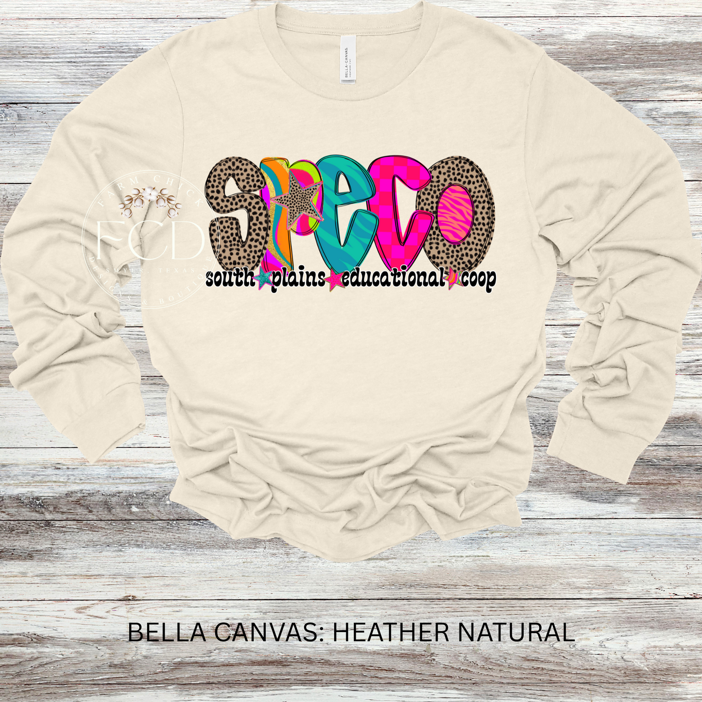 Bright and Funky SPECO Long Sleeve Bella Canvas Tee