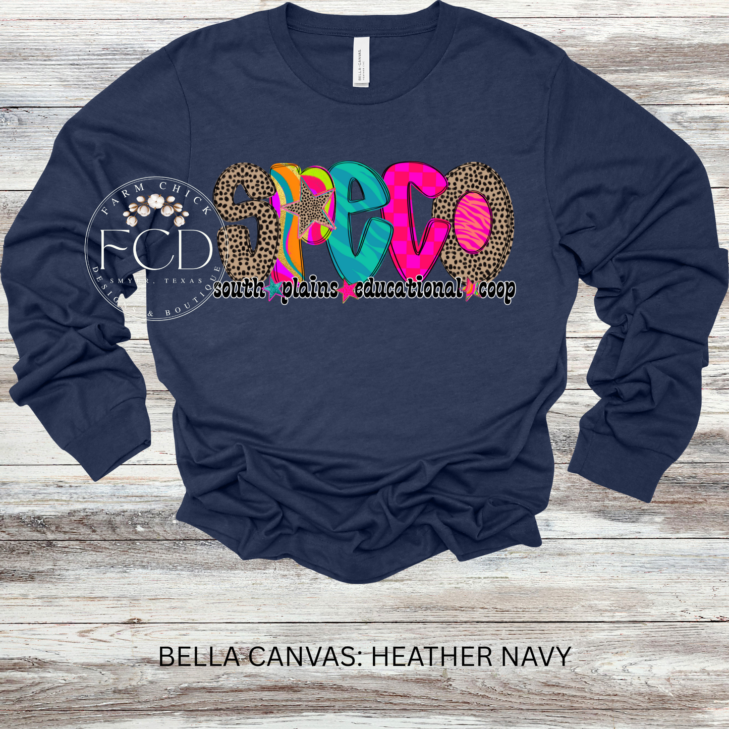 Bright and Funky SPECO Long Sleeve Bella Canvas Tee