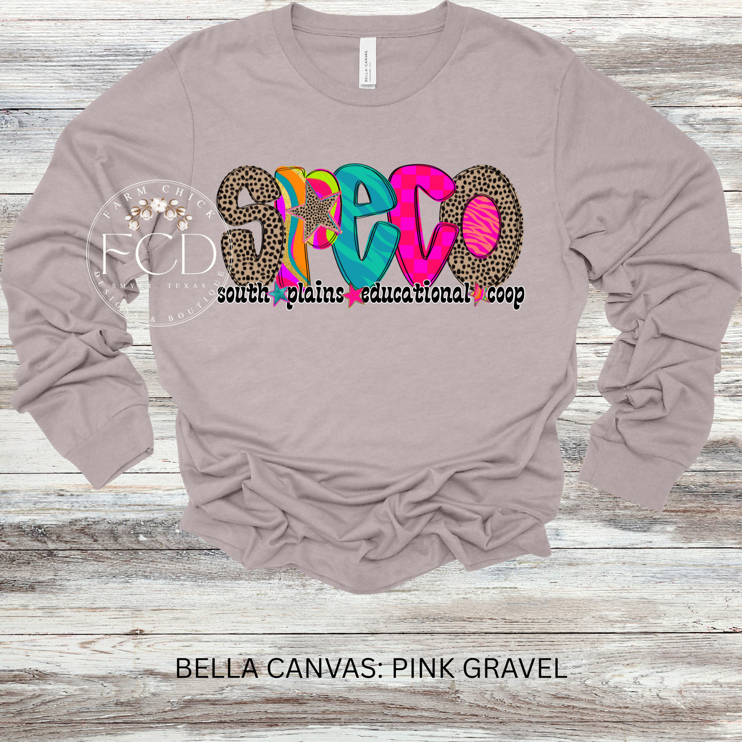 Bright and Funky SPECO Long Sleeve Bella Canvas Tee