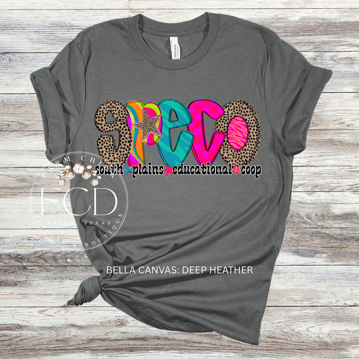 BRIGHT AND FUNKY SPECO BELLA CANVAS TEE