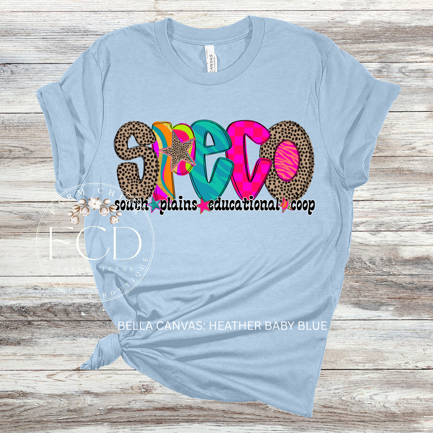 BRIGHT AND FUNKY SPECO BELLA CANVAS TEE