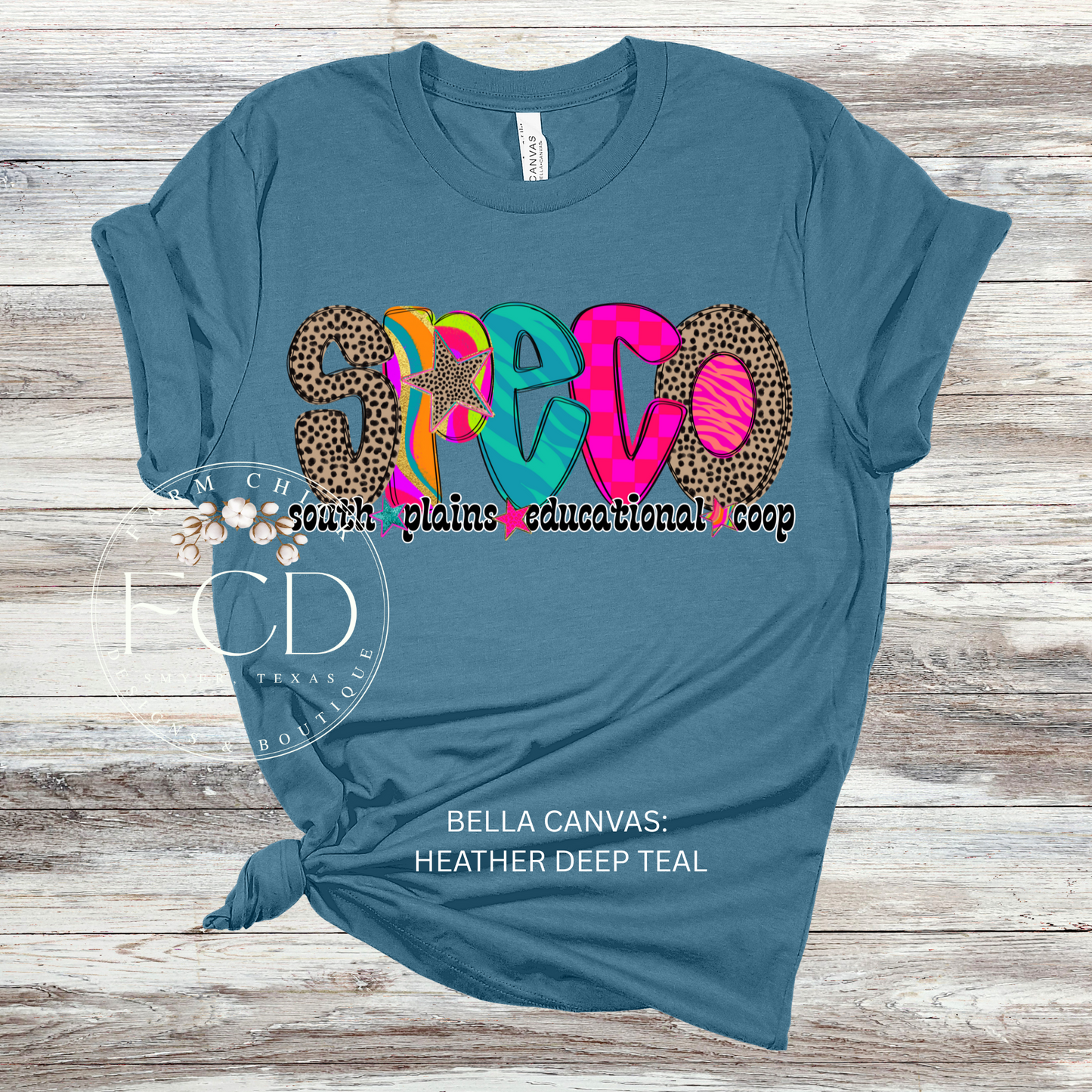 BRIGHT AND FUNKY SPECO BELLA CANVAS TEE