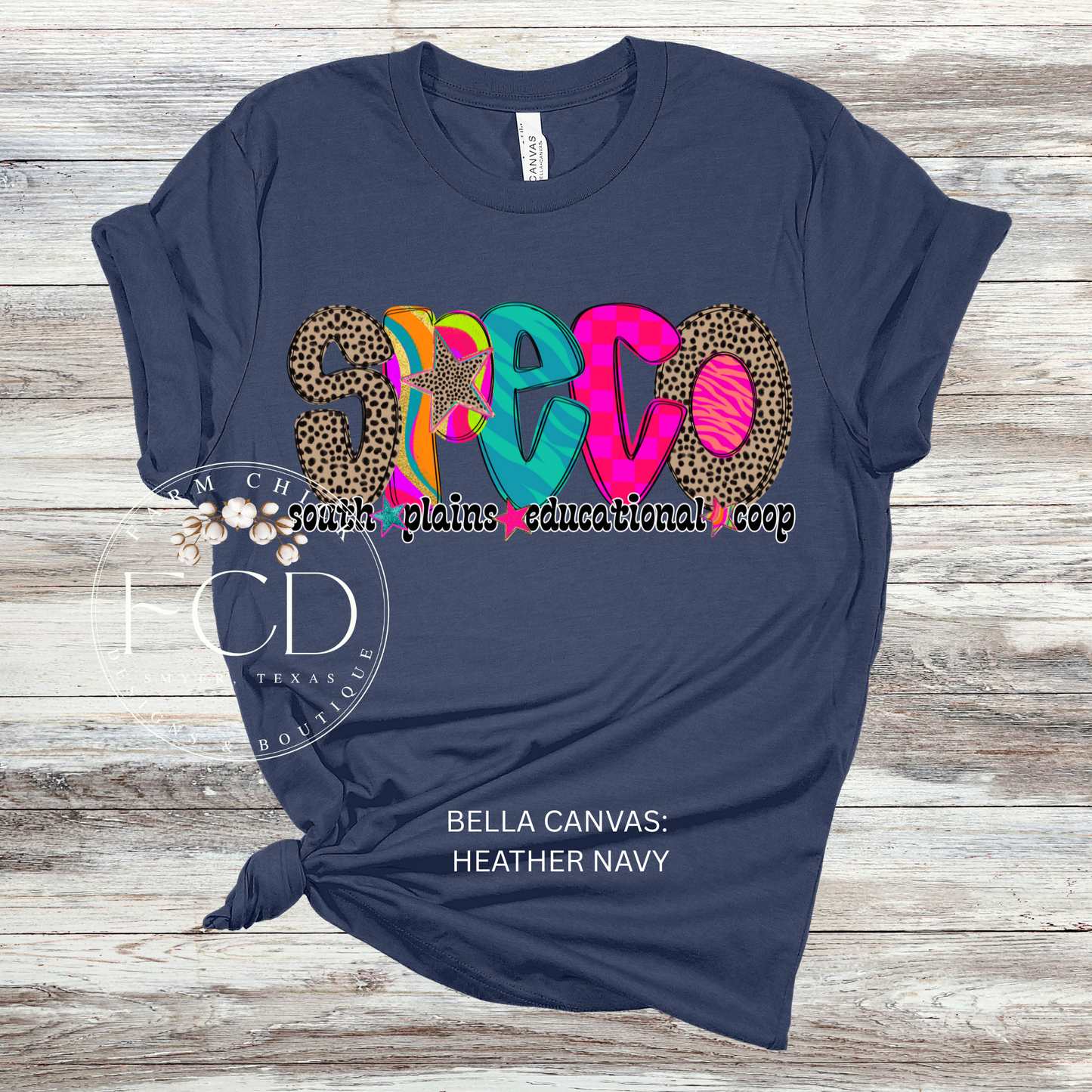 BRIGHT AND FUNKY SPECO BELLA CANVAS TEE