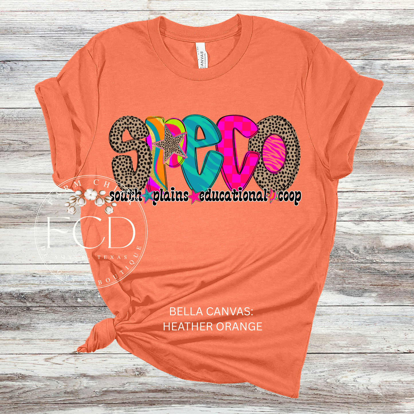 BRIGHT AND FUNKY SPECO BELLA CANVAS TEE