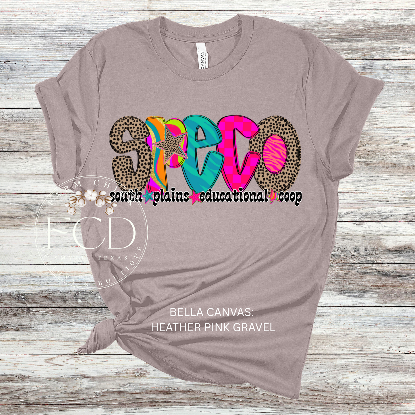 BRIGHT AND FUNKY SPECO BELLA CANVAS TEE