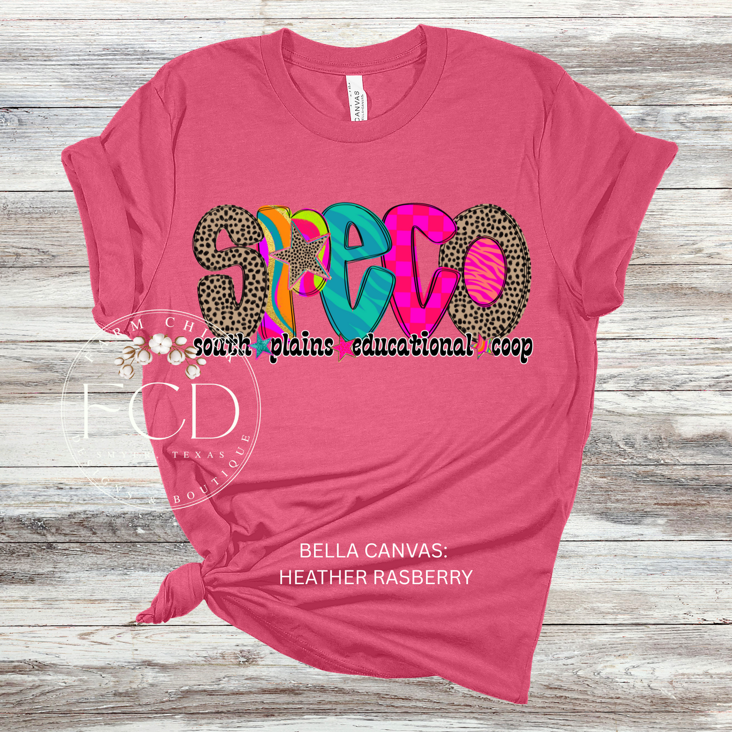 BRIGHT AND FUNKY SPECO BELLA CANVAS TEE
