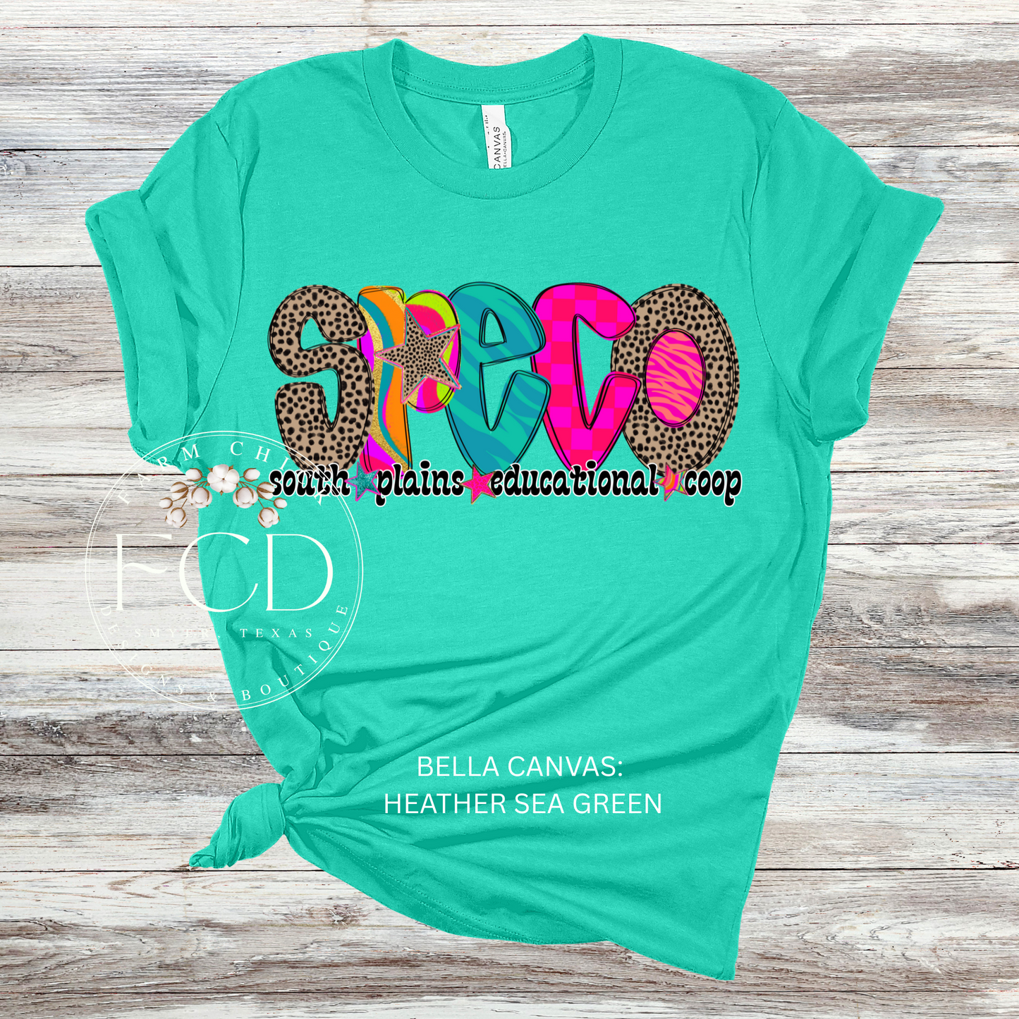 BRIGHT AND FUNKY SPECO BELLA CANVAS TEE