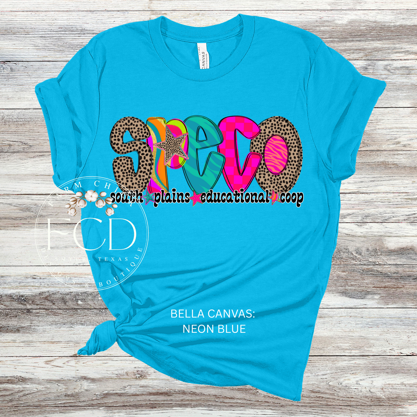 BRIGHT AND FUNKY SPECO BELLA CANVAS TEE