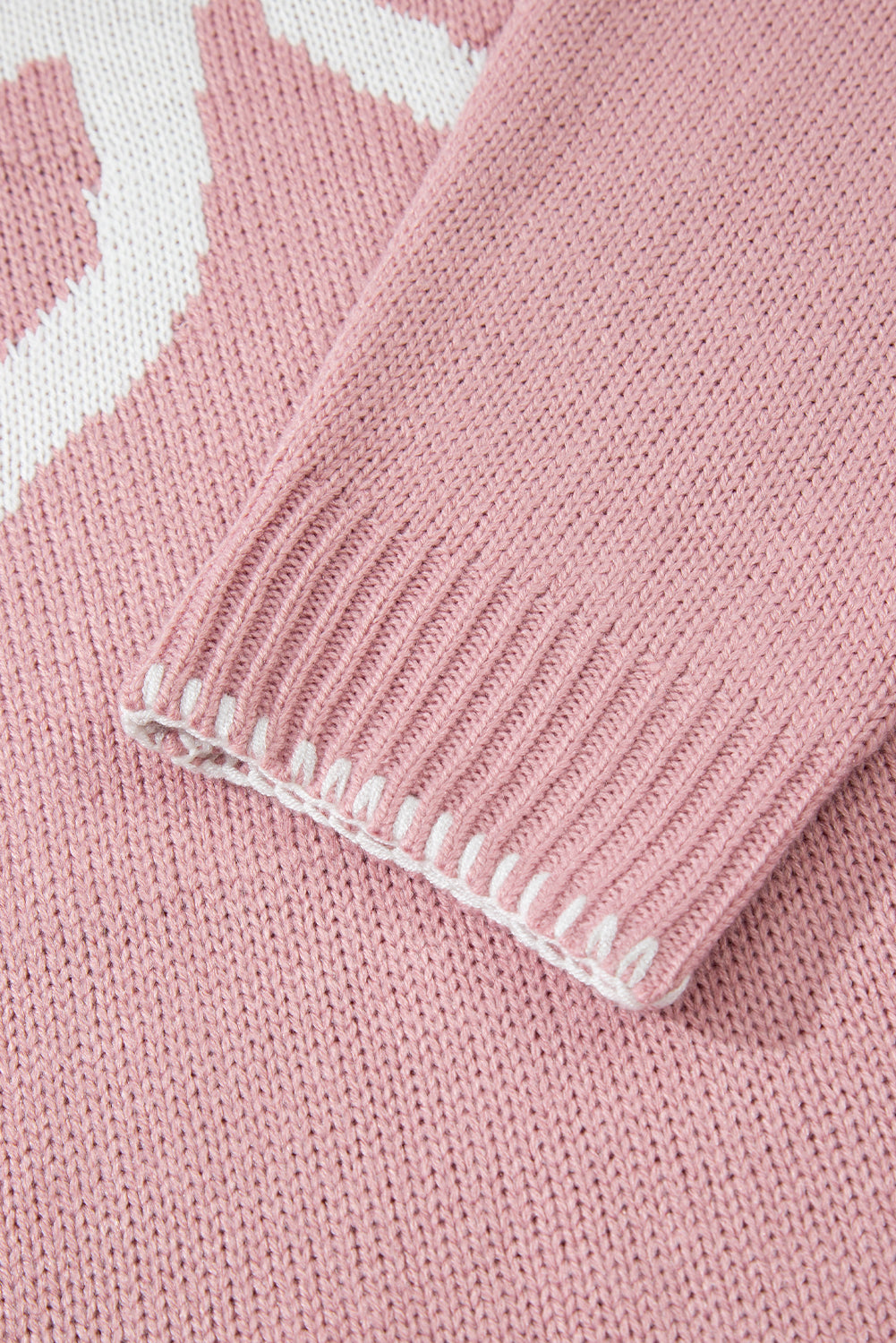 White Sweet Bow Long Sleeve Knit Sweater