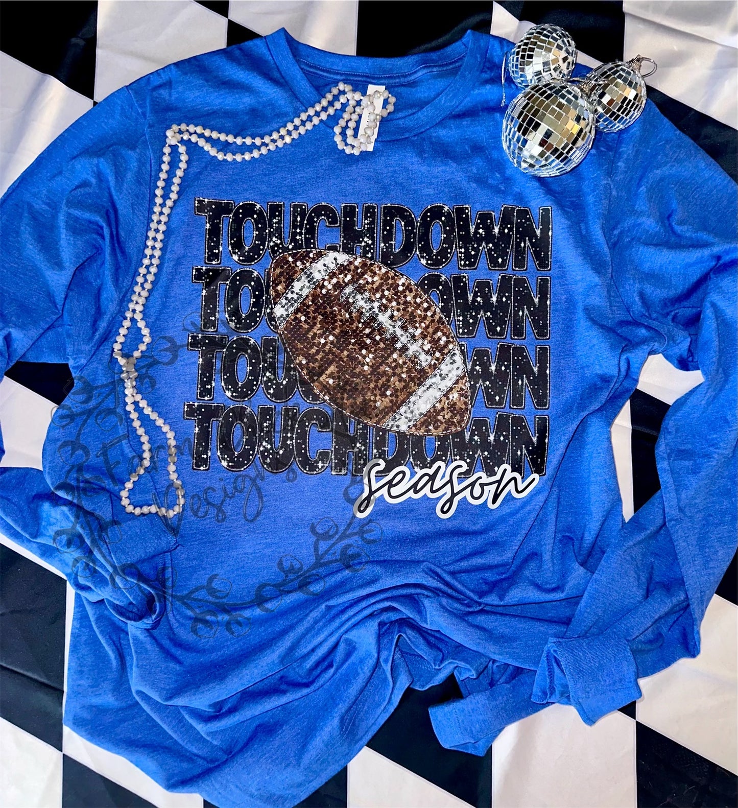 TOUCHDOWN SEASON FAUX SEQUIN