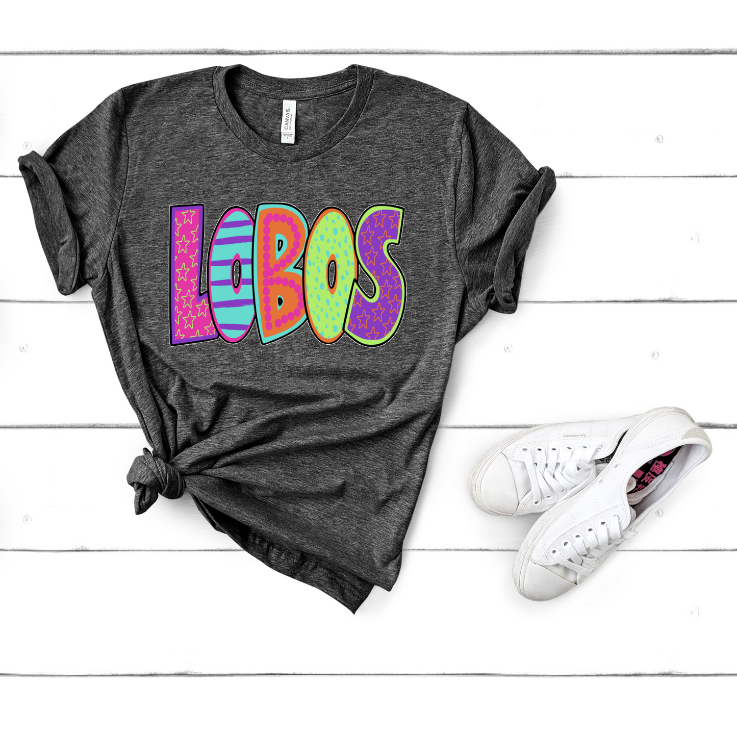 LOBOS COLORFUL SCHOOL SPIRIT TEE