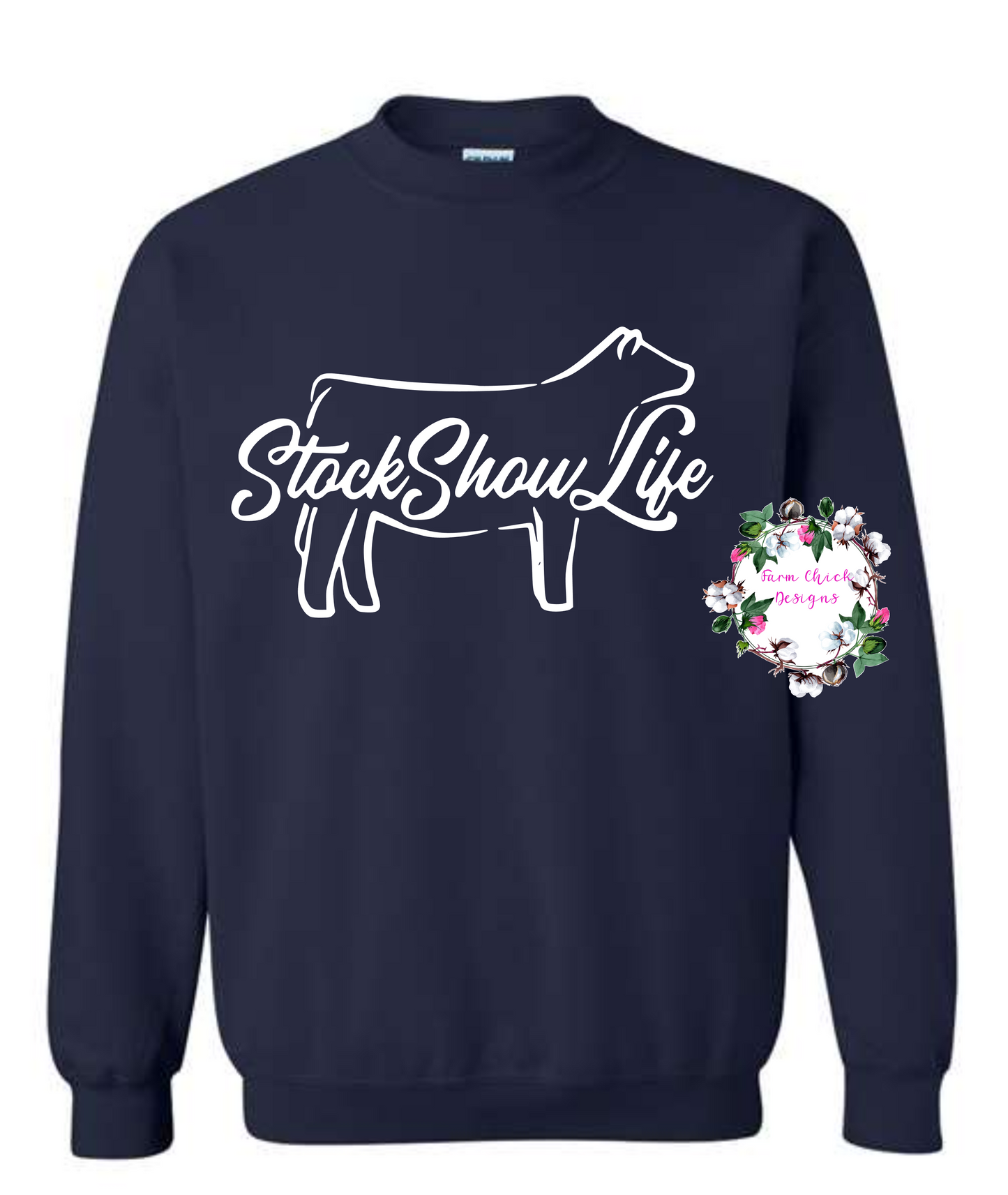 Show Cattle Stock Show Life Adult Sweatshirt