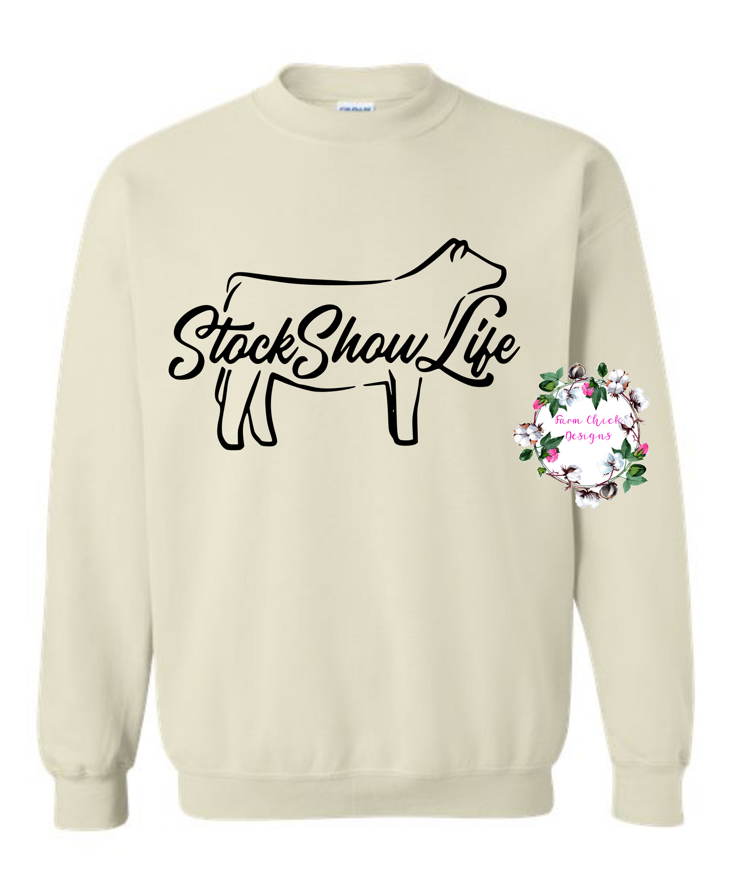 Show Cattle Stock Show Life Adult Sweatshirt