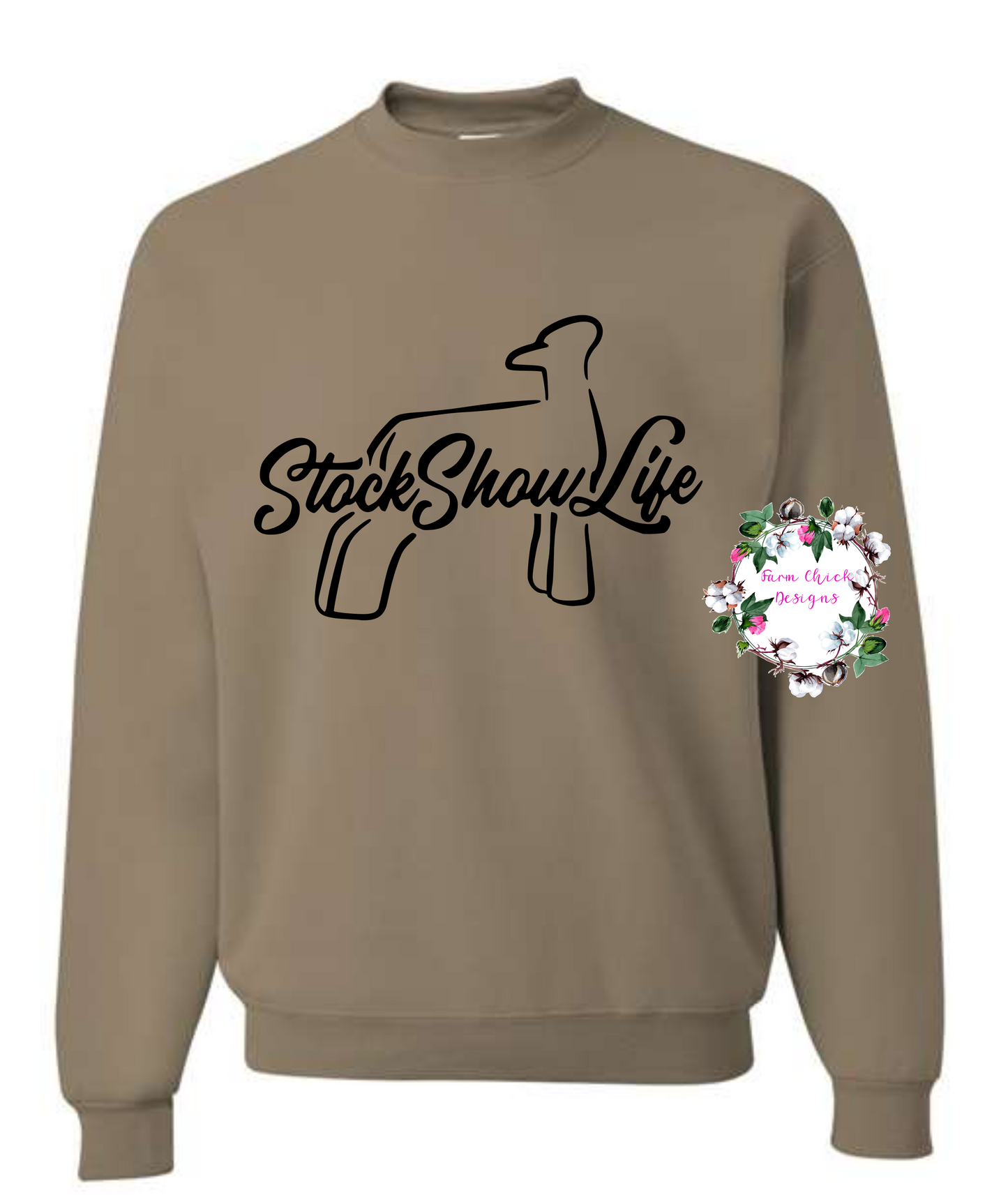 Show Lamb Stock Show Life Adult Sweatshirt