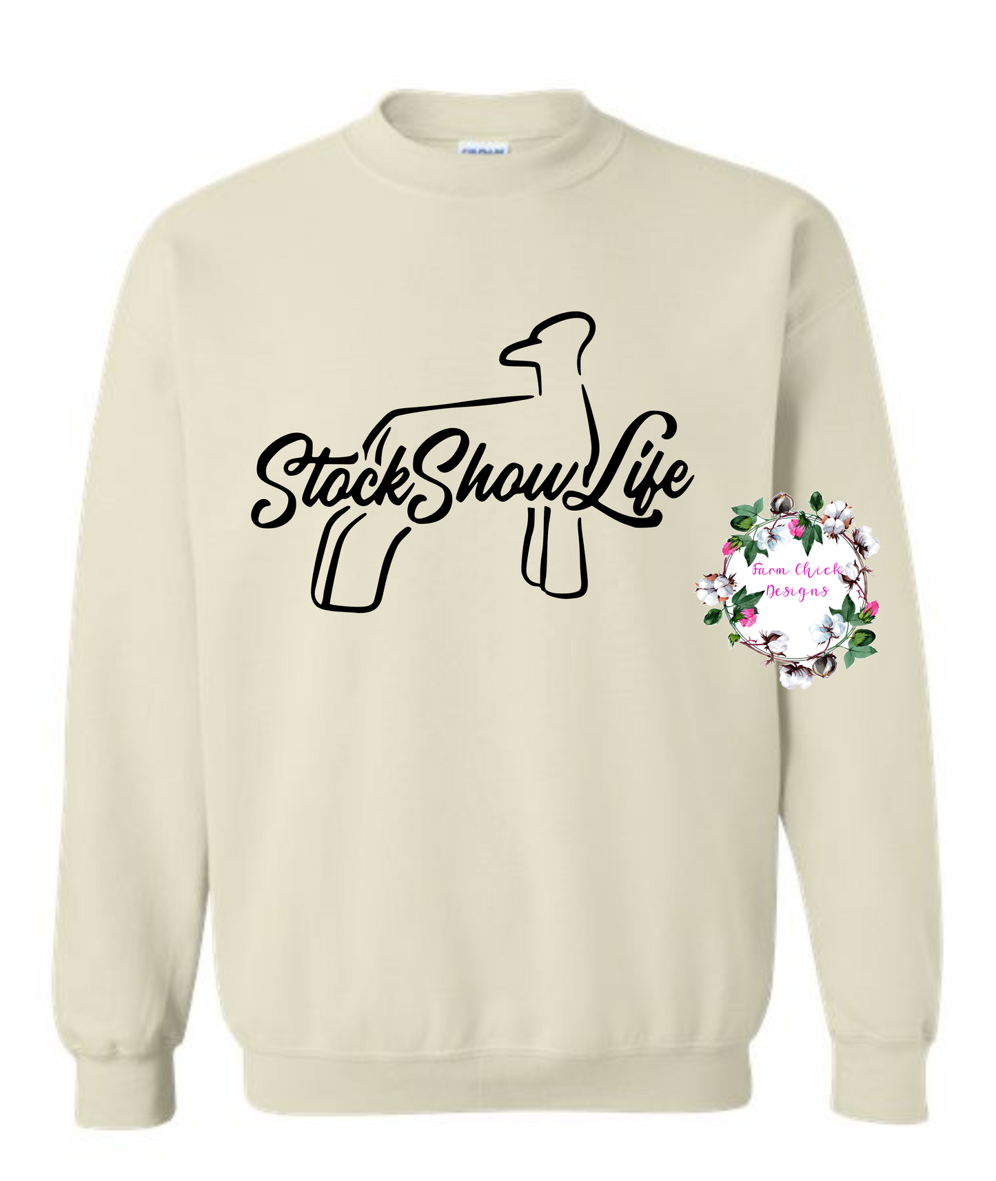 Show Lamb Stock Show Life Adult Sweatshirt