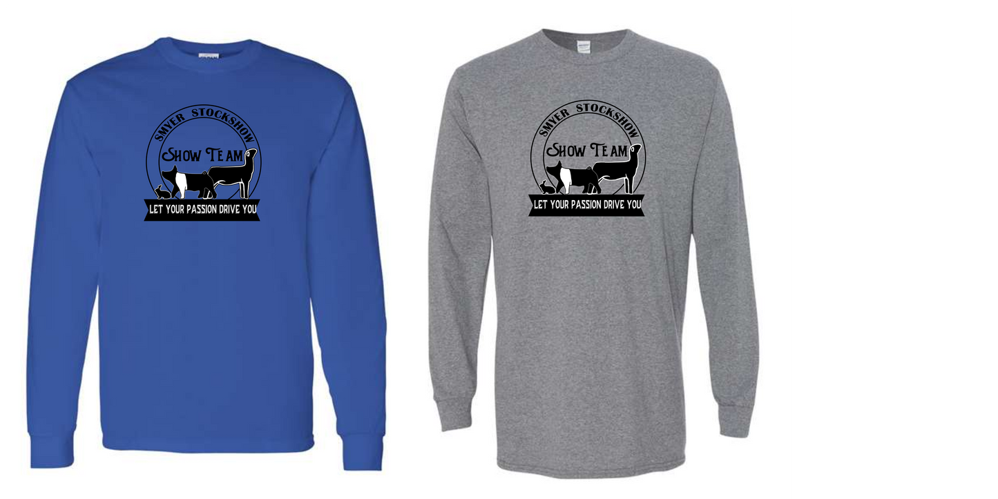 YOUTH LONG SLEEVE SMYER STOCK SHOW TEAM TEE
