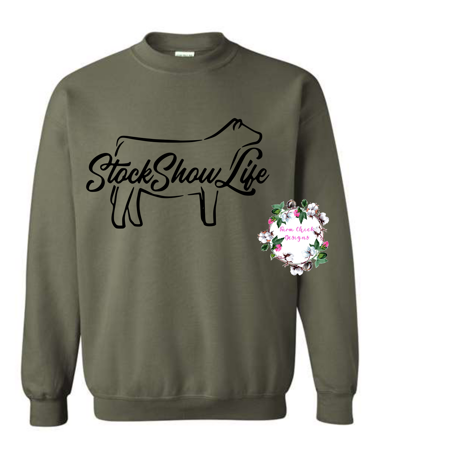 Show Cattle Stock Show Life Adult Sweatshirt